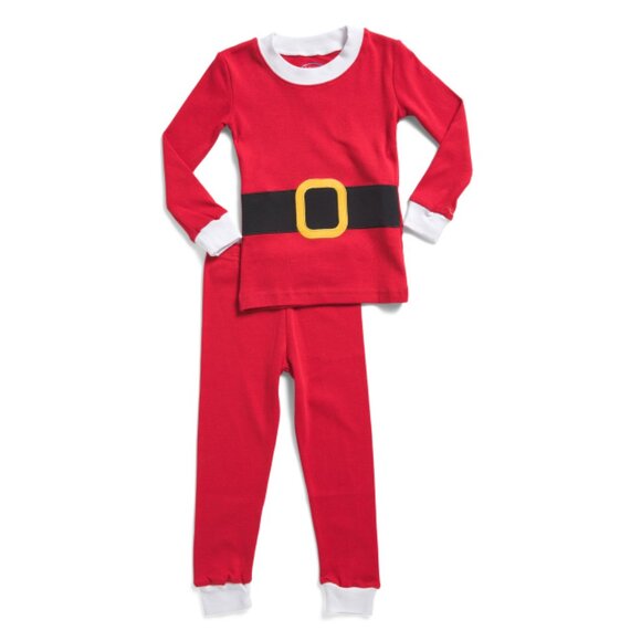 SARA'S PRINTS Multi Toddlers 2pc Santa Belt Pajama Set - Picture 1 of 2